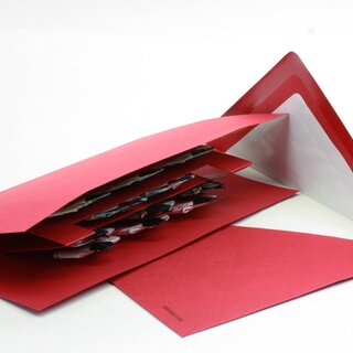 Gru�karte Hinamatsuri, handgefaltete Dekoration zum Puppenfest