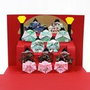Gru�karte Hinamatsuri, handgefaltete Dekoration zum...