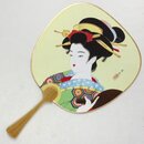 Blattfcher Uchiwa Kagami Bijin 26 x 17,5 cm