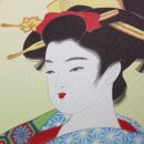 Blattfächer Uchiwa Kagami Bijin 26 x 17,5 cm