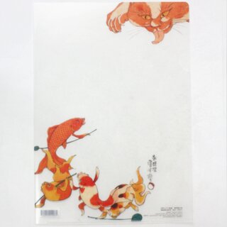 Sichtfolie A4 Katzen am Karpfenteich