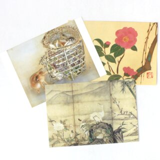 Postkartenset, 3er Set Blten & Tiere
