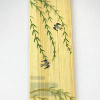 Lesezeichen aus Bambus, Schwalben & Weidenzweige