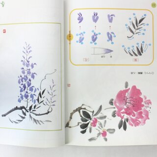 Postkarten Tuschemalerei Shiki no Hana