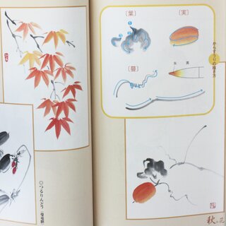 Postkarten Tuschemalerei Shiki no Hana