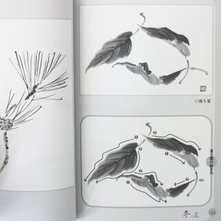 Postkarten Tuschemalerei Shiki no Hana