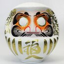 Daruma 28 cm wei�, handbemalt