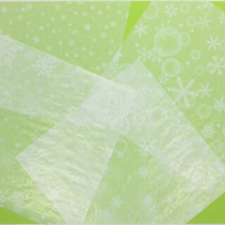 Glassine Origami White-Mix Snow, 4 Muster, 15 cm