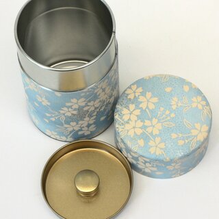 Teedose Sakura hellblau, 100 g, mit Metalldeckel