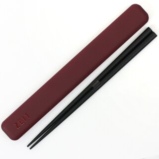 Essst�bchen mit Case, rot, St�bchen mit Transportbeh�lter