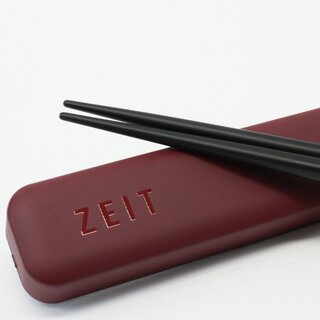 Essst�bchen mit Case, rot, St�bchen mit Transportbeh�lter