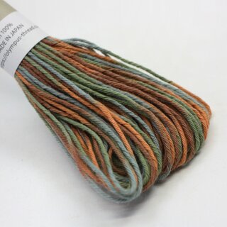 Garn f�r Sashiko, mehrfarbig gr�n-orange, 20 m