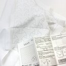 Tuch Sashiko "Maru Bishamon", weiß 34 x...