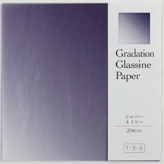 Glassine Origami Gradation  silver navy