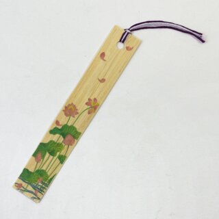 Lesezeichen aus Bambus, Lotusbl�ten