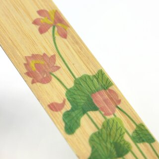 Lesezeichen aus Bambus, Lotusbl�ten