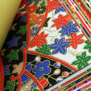 Yuzen Washi & einfarbiges Washi, 10 cm