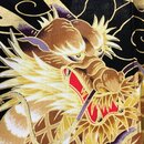 Kimono - Yukata Dragon & Tiger, schwarz XL