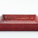Stifteablage, Schreibtischtablett Urushi 20,5 x 12 cm, rot