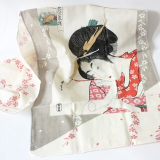 Tenugui/Handtuch Kirschbl�ten & F�cher 32 x 89 cm