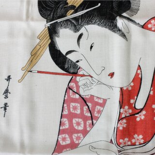 Tenugui/Handtuch Kirschbl�ten & F�cher 32 x 89 cm