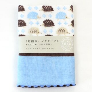 Taschentuch Igel Frottee & Gaze, 24,5 x 24,5 cm