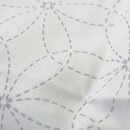 Tuch Sashiko "Hanazashi", 34 x 34 cm, weiß, japanische Stickerei