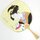 Blattfächer Uchiwa Ochabijin (Schönheit mit Tee) 26 x 17,5 cm
