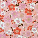 Washibogen Pflaumenblüten rosa-orange 48 cm x 64 cm