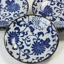 Teller Kiku Karakusa blau 5er Set, 16,5 cm 