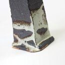 Ikebanavase 18 cm hoch, 4eckig, dunkelbraun
