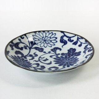 Teller Kiku Karakusa blau, 16,5 cm �