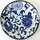 Teller Kiku Karakusa blau, 16,5 cm Ø