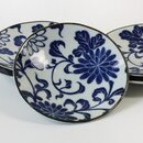 Teller Kiku Karakusa blau 12 cm, 5er Set