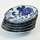 Teller Kiku Karakusa blau 12 cm, 5er Set