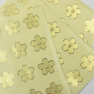 Aufkleber Kirschblten gold, 60 Stck