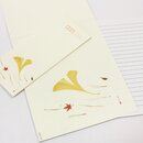 Briefpapierset Ginkoblätter & Mizuhiki