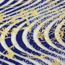 2 Blatt B4 Washi Silberwelle blau 360 x 255 mm