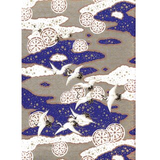 2 Blatt B4 Washi Wolkenkranich blau 360 x 255 mm