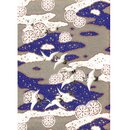 2 Blatt B4 Washi Wolkenkranich blau 360 x 255 mm