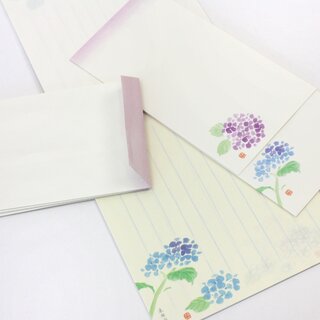Briefpapierset Hortensien 18 x 14,5 cm