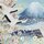 Grußkarte "Fujisan während der Kirschblüte". Doppelkarte mit Umschlag