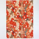 2 Blatt B4 Washi Kranich rotorange 360 x 255 mm