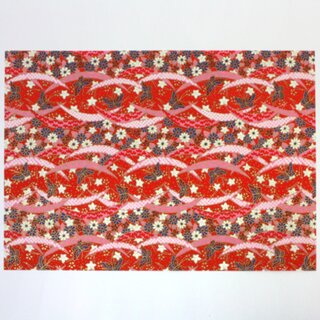 2 Blatt B4 Washi IBlten & Schmetterlinge, rot 360 x 255 mm