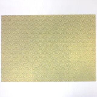 2 Blatt B4 Washi  Nami wei-gold  360 x 255 mm