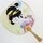 Blattfächer Uchiwa Sumibijin Uchiwa 26 x 17,5 cm