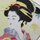 Blattfächer Uchiwa Sumibijin Uchiwa 26 x 17,5 cm