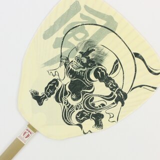Blattf�cher Uchiwa Raijin, beidseitig bedruckt