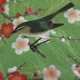 Washi Chiyogami Drache, Nachrigall & Sho-Chiku-Bai, 15 cm