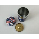 Teedose Kraniche & Kirschblüten 100 g, blau, mit Metalldeckel